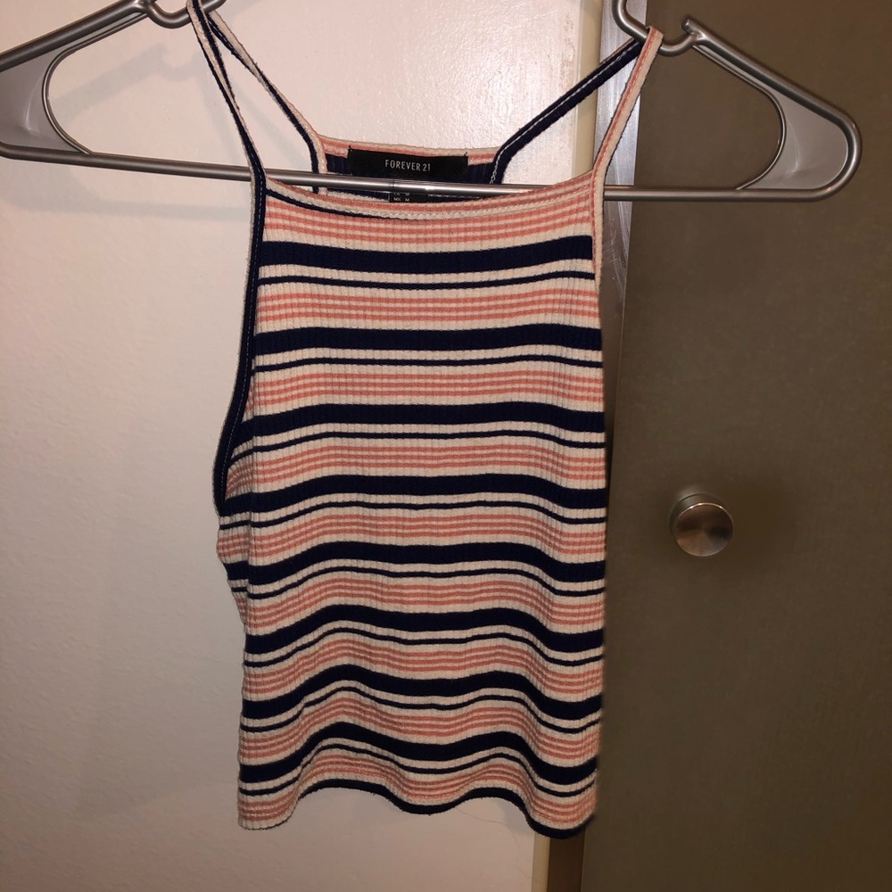 orange striped tank top